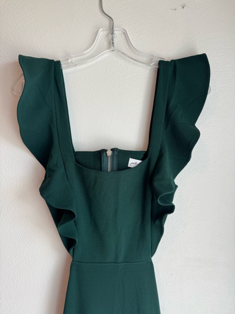 Petal & Pup Dark Green Ruffle High-Low Midi Dress - Picture 6 of 10